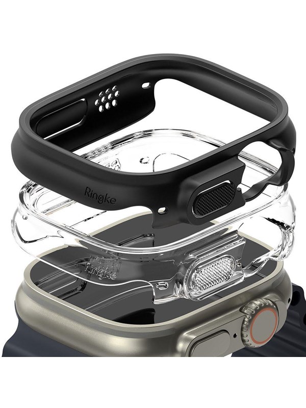 Ringke Slim 2-pack case for Apple Watch Ultra 49 mm - clear black matte