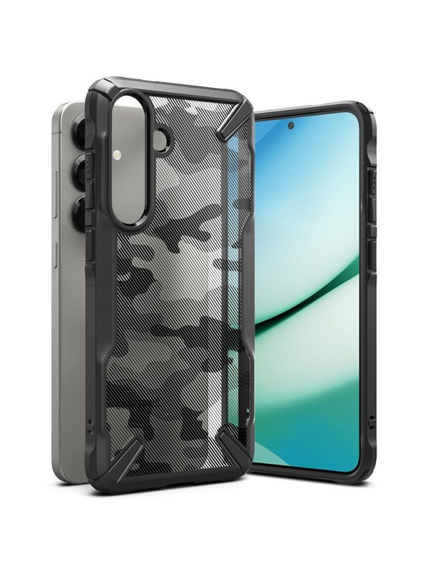 Ringke Fusion X Case for Samsung Galaxy S25 - Black Camo