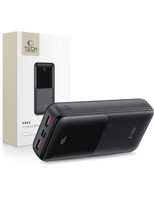 Tech-Protect PB02 20000mAh 225W - Black - 20000 mAh