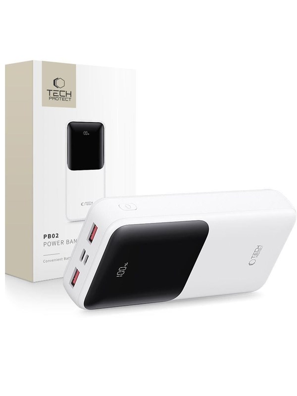 Tech-Protect PB02 20000mAh 225W - White - 20000 mAh