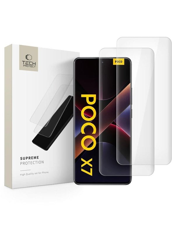 Tech-Protect Supreme Protection Tempered Glass for Xiaomi Redmi Note 14 PRO / 14 PRO+ 5G / Poco X7 5G - Clear