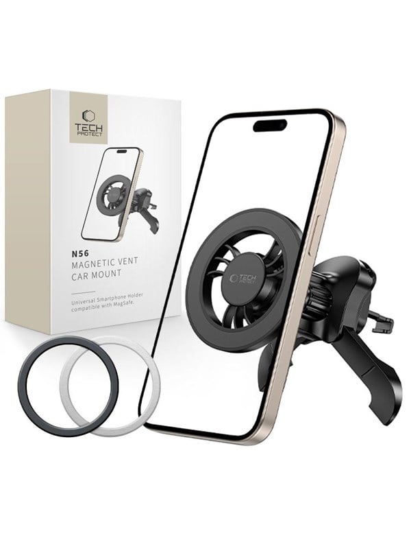 Tech-Protect N56 Magnetic MagSafe Car Mount for Air Vent Grille - Black