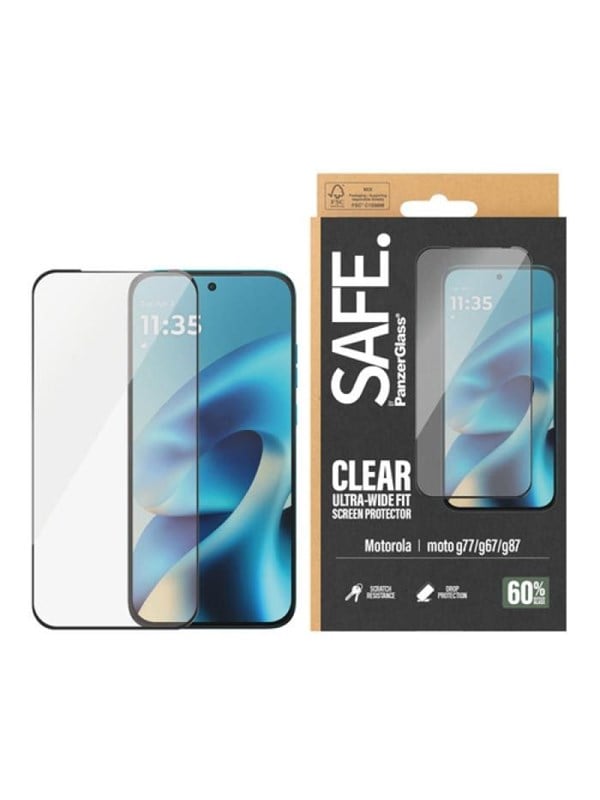 SAFE by PanzerGlass Screen Protector Motorola moto G77  G67  G87  Ultra-Wide Fit