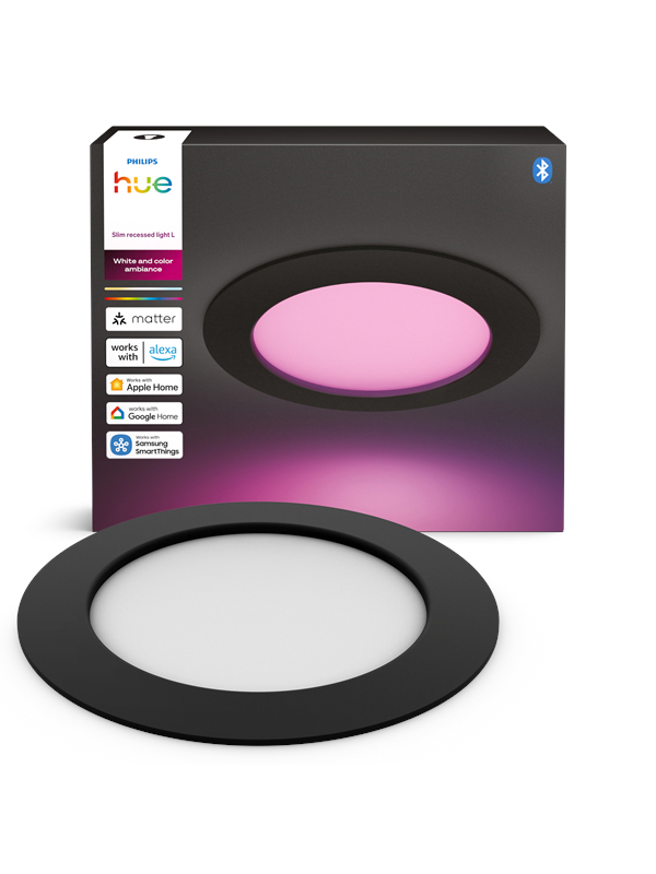 Philips Hue White & Colour Ambiance Deckenleuchte L - 1500lm, rund, 170mm - Schwarz