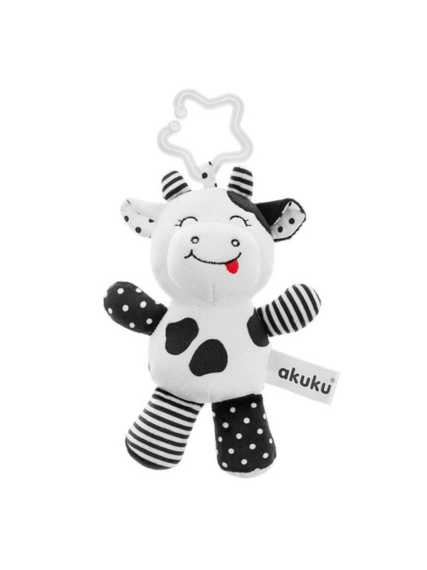 Image of Akuku Plush hanging toy black/white COW