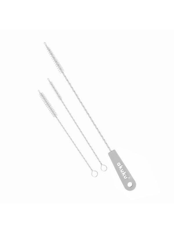 Akuku Straw and pipe brush set  GREY
