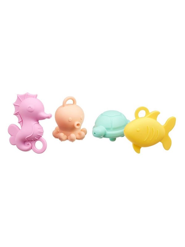 Akuku silicone bath toys with a detachable bottom 4pcs