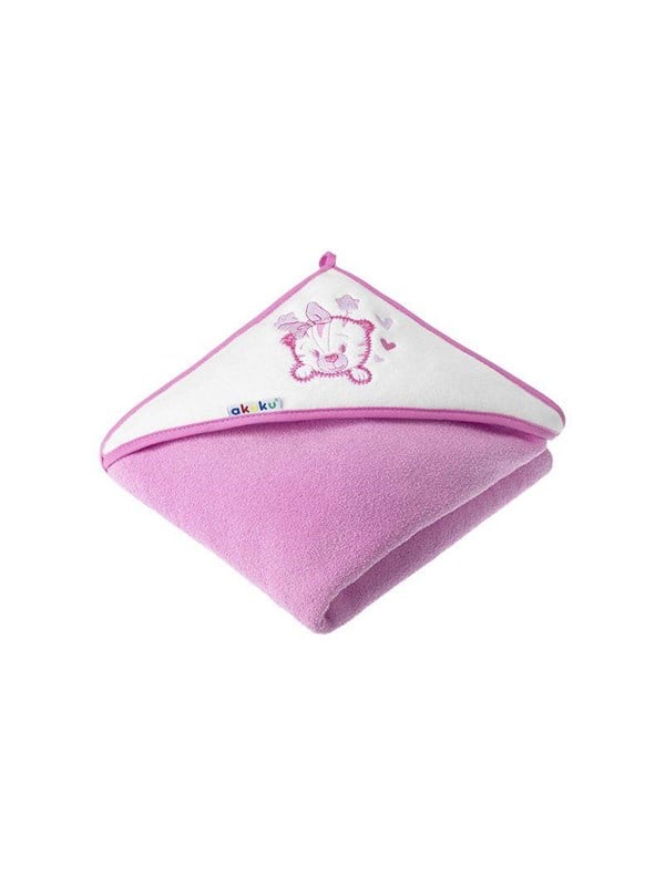 Akuku Baby hooded towel 100 x 100 cm PINKTIGER