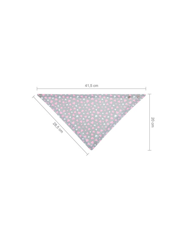 Akuku Baby bandana 1 pc snap fastener HEARTS