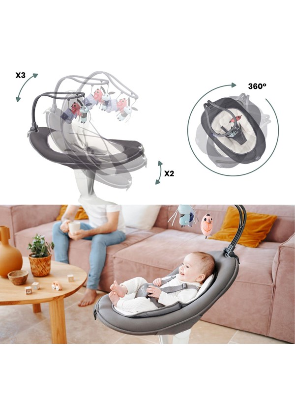 Babyschaukel Swoon Motion Zink schwarz