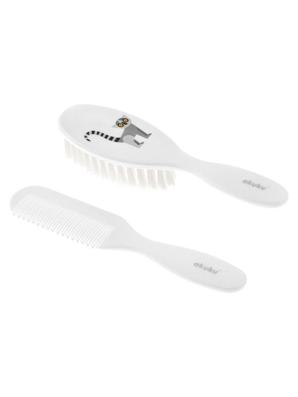 Akuku Comb  hairbrush with nylon bristle lemur