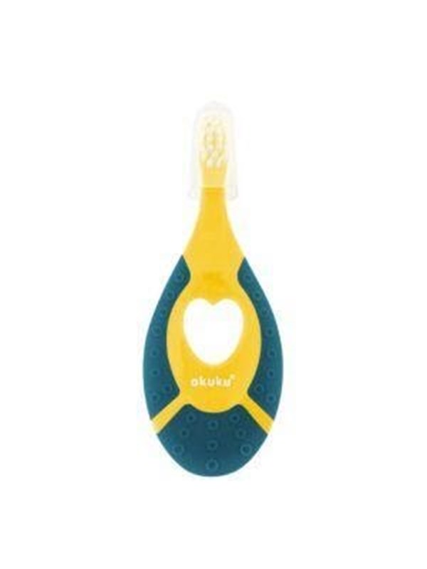 Akuku First toothbrush 0-2y yellownavy blue