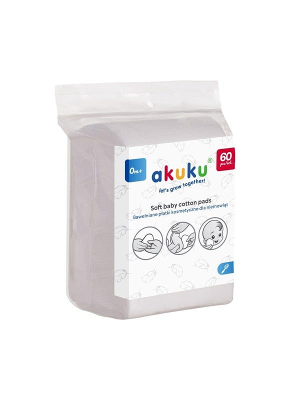 Akuku Soft baby cotton care pads 60 pcs