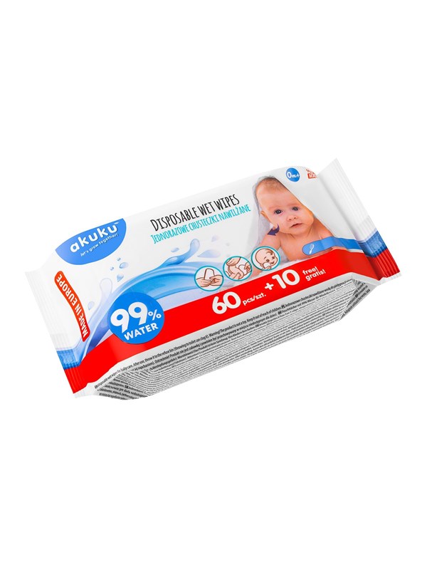 Akuku Disposable water wipes 70 pcs