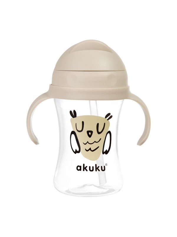 Akuku Cup with flip-top straw 300 ml  OWL