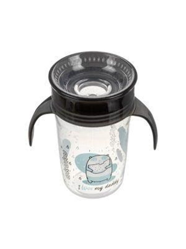 Akuku Non-spill cup 360 240 ml with dual handle black