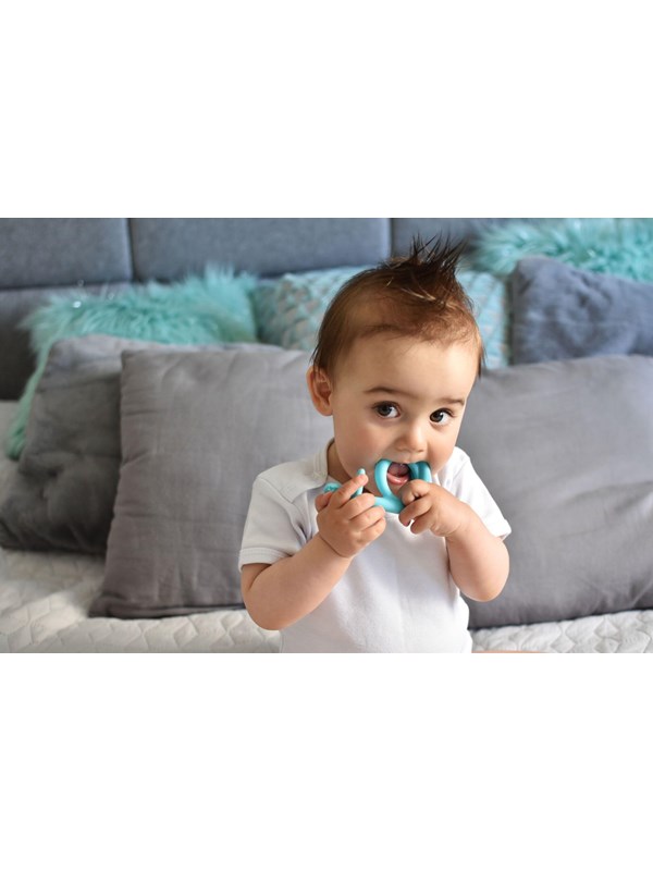 Akuku Silicone teethertoothbrush SNAILblue
