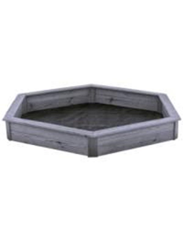 Nordic Play Sandkasten 6-eckig grau grundiert NORDIC PLAY