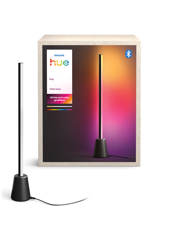 Philips Hue Set - mit Gradient Play Tischleuchte + Essential White and Color Ambiance GU10