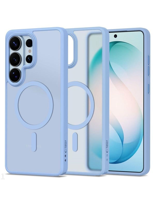 Funda para móvil Tech-Protect MagMat Backcover PC TPU blau matt für Samsung Galaxy S26 Ultra