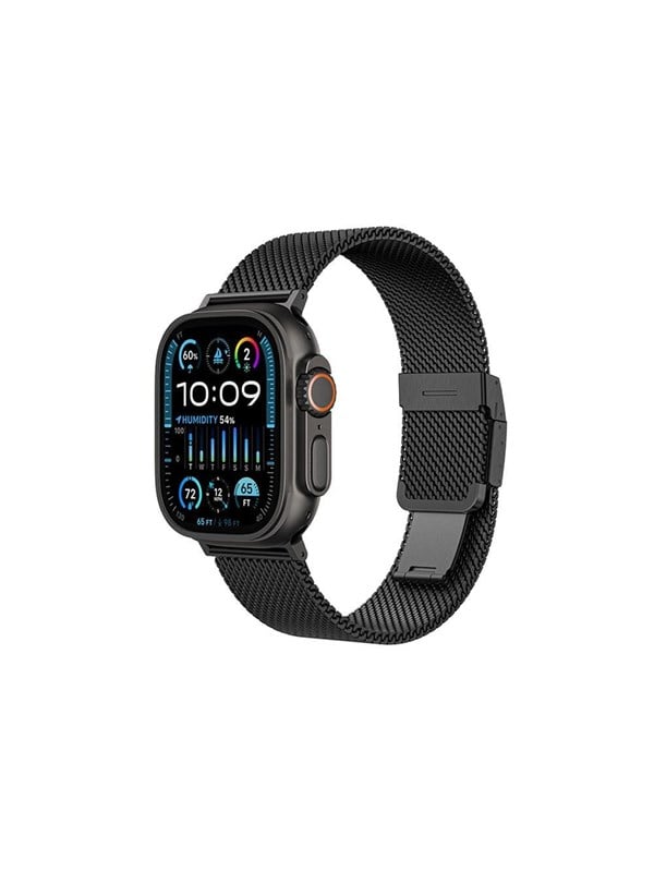 AmazingThing Titan Premium Metal Band for AppleWatch 38/40/41/42/44/45/46/49 mm - Black