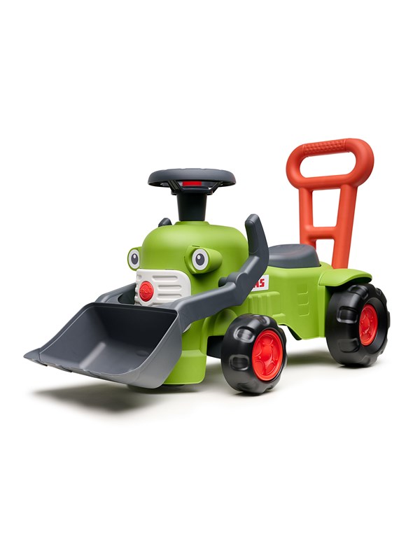 Falk Traktor mit Lenkrad, Hupe und Schiebegriff Claas Vintage