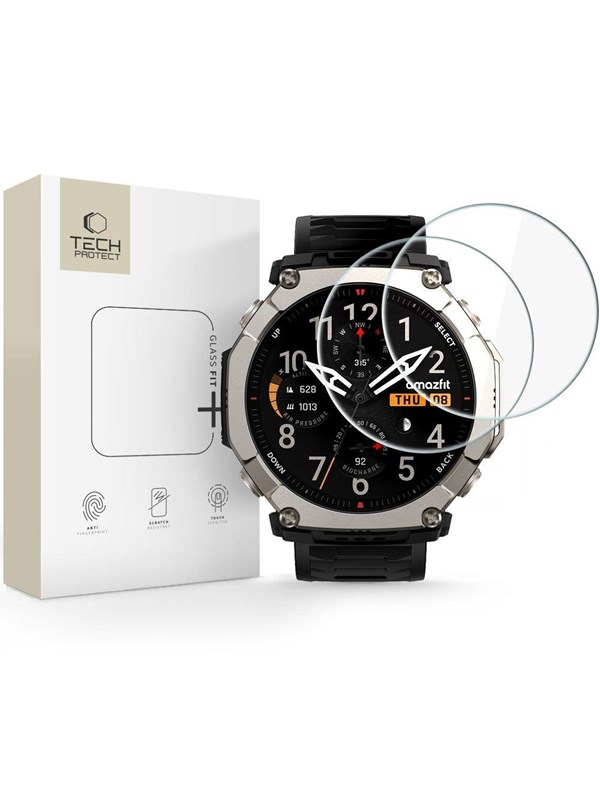 Tech-Protect  Glass Fit 2-Pack Tempered Glass for Amazfit T-Rex Ultra 2