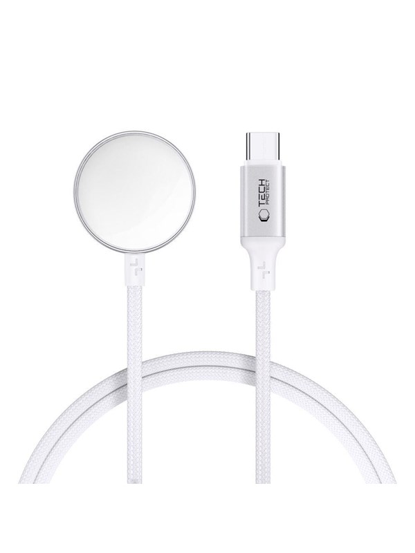 Wireless-Ladegerät Tech-Protect MC02 Ultraboost C für Apple Watch Series, USB-C, Weiß