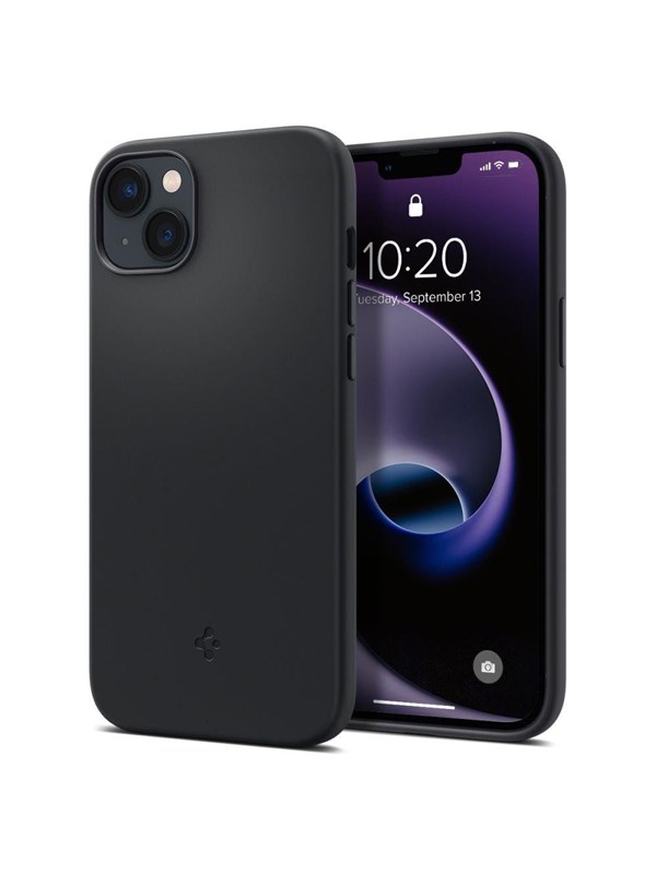 Spigen Silicone Fit Mag Case with MagSafe for iPhone 14 Plus - Black