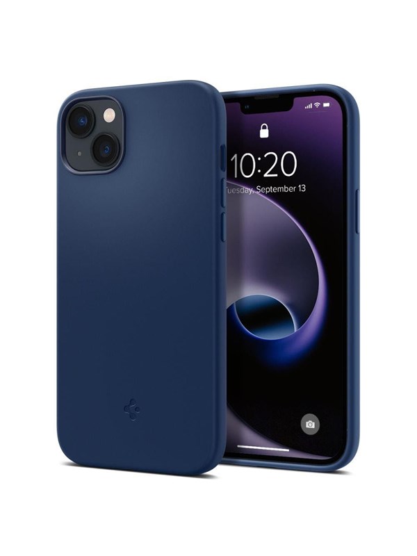 Spigen Silicone Fit Mag Case with MagSafe for iPhone 14 Plus - Blue
