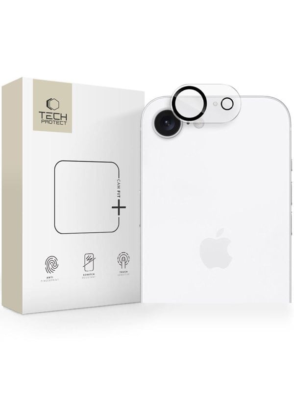 Tech-Protect Cam Fit Camera Cover for iPhone 16e  17e - Transparent