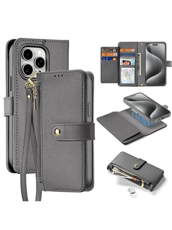 Dux Ducis Lava Leather Case for iPhone 15 Pro - Grey