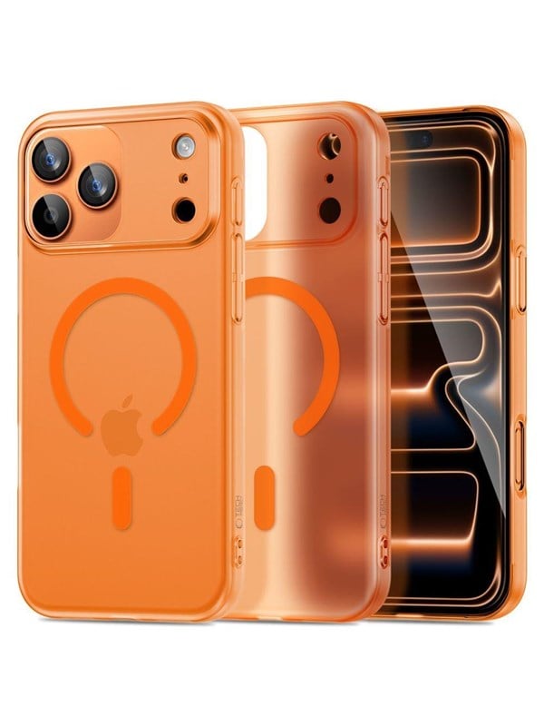 MagSafe Hülle für Apple iPhone 17 Pro Max, Tech-Protect, MagSlim, Matt Orange