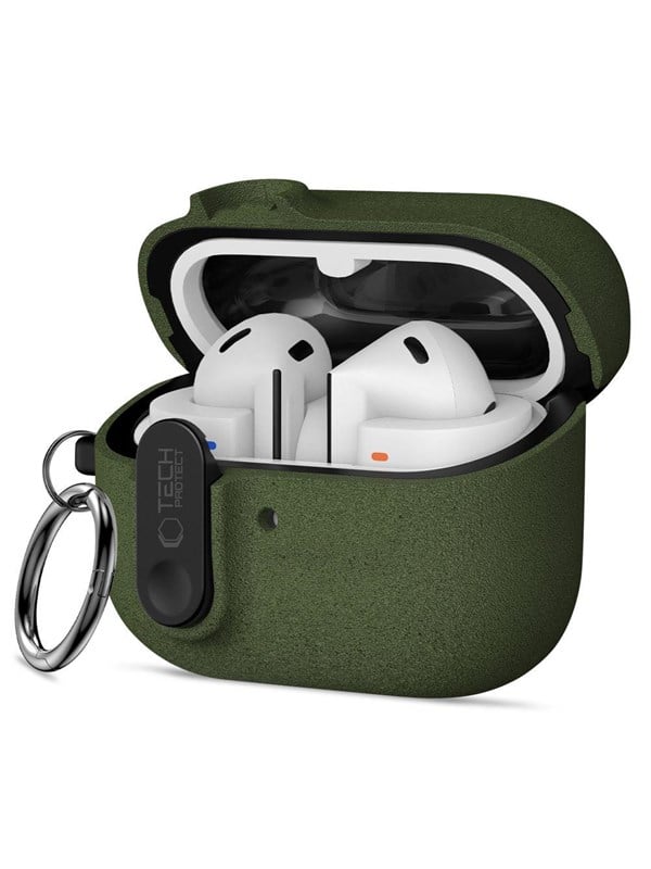 Image of Tech-Protect Slim Hook Case for Samsung Galaxy Buds 3 / 3 FE / 3 Pro - Green
