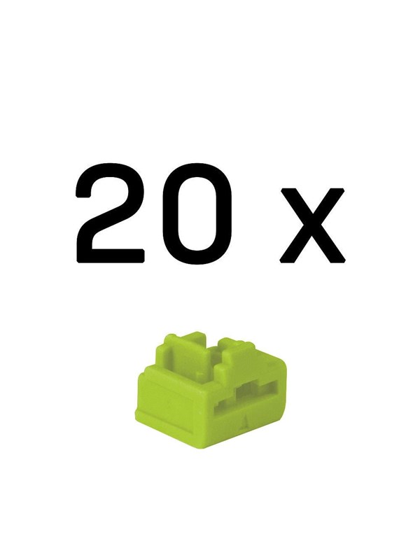 LINDY RJ45 Port Schlösser grün, 20 Stück