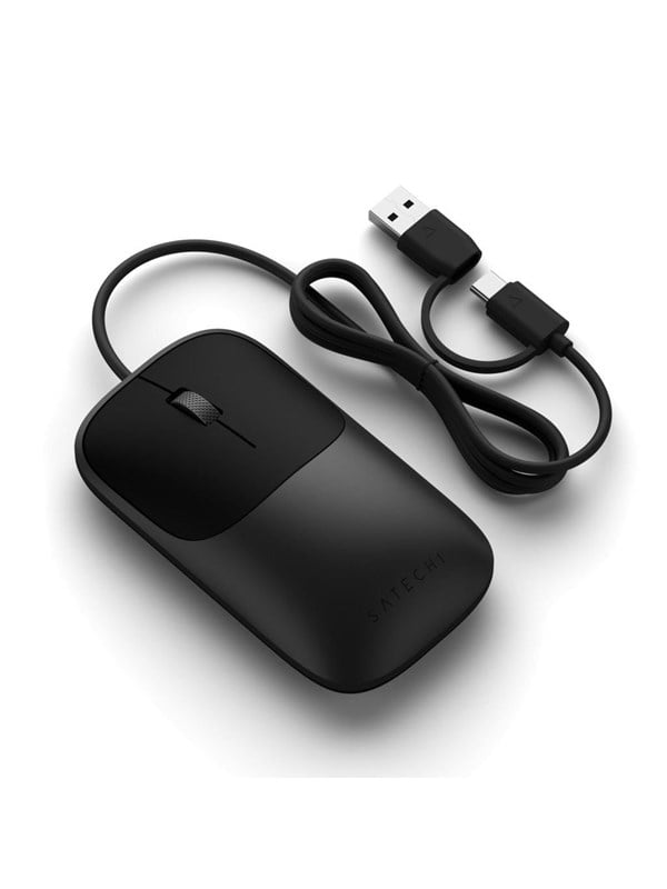 Maus Satechi Slim LX USB-C Kabelgebunden 1200 DPI Schwarz Space Black