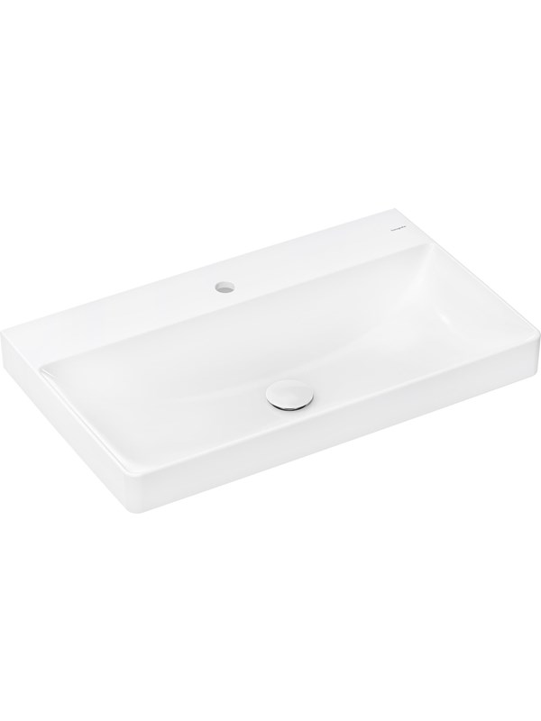 Xelu Q Waschbecken 80 x 48 cm ungeschliffen mit 1 Hahnloch