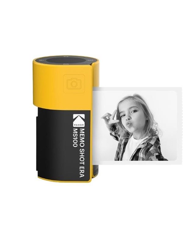 KODAK Memo Shot MS100 Instant Camera Bundle (7 Paper rolls) - Yellow