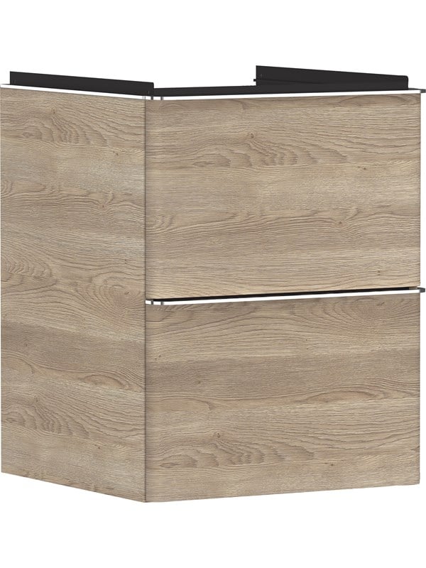 Hansgrohe xelu q vanity unit natural oak 480475 with 2 draw