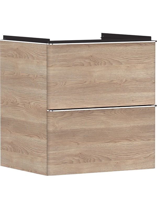 Hansgrohe xelu q vanity unit natural oak 580/475 with 2 draw