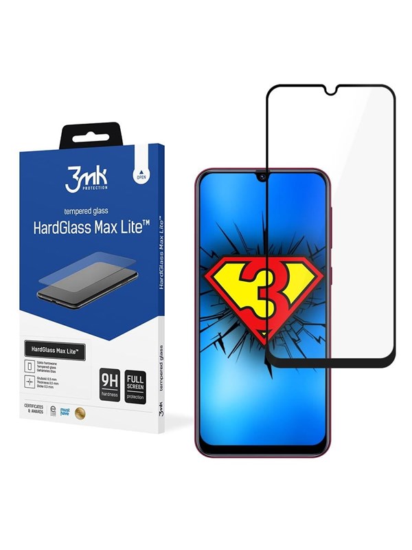 Image of 3mk HardGlass Max Lite Black Tempered Glass for Samsung Galaxy M31 / M31 Prime