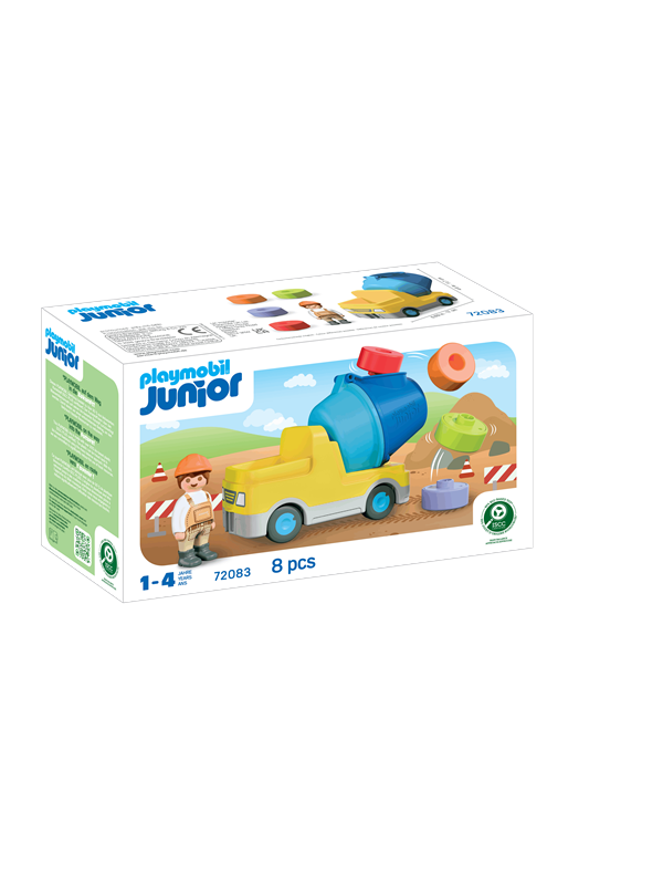 Playmobil Konstruktions-Spielset "Betonmischer (72083), JUNIOR" Made in Europe