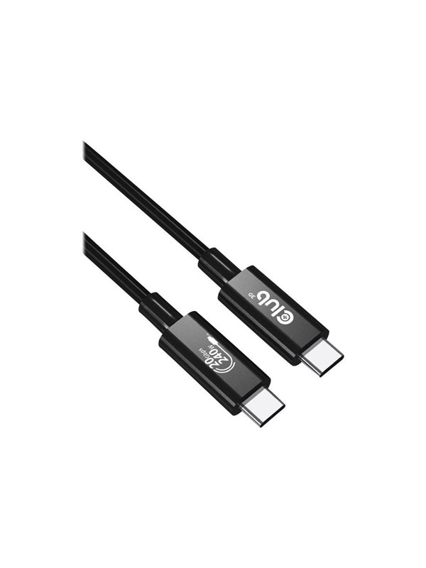 CLUB3D USB4 Gen2x2 Type-C Bi-Directional Cable 4K60Hz, Data 20Gbps, PD 240W(48V/5A) EPR M/M 2m/6.56ft