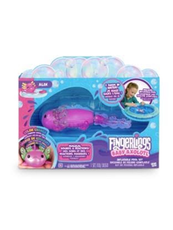 Fingerlings Magenta Glitter Axolotl with Pool