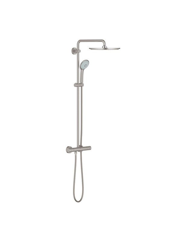 Grohe euphoria 310 shower system med thm for wall supersteel