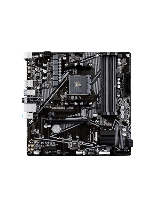 GIGABYTE A520M DS3H WIFI6E Mainboard - AMD A520 - AMD AM4 socket - DDR4 RAM - Micro-ATX