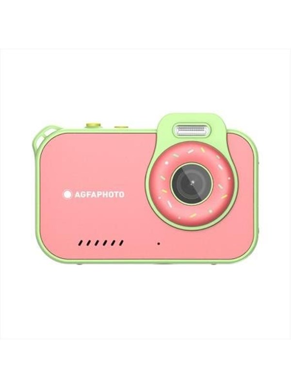 AgfaPhoto Realikids Cam Waterproof 2 12MP HD Kompakt-Digitalkamera mit Selfie-Filtern und Spielen