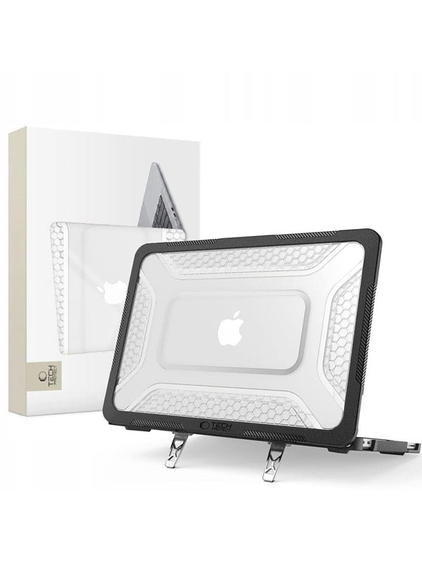 Tech-Protect Kevlar Pro Case for MacBook Neo 13" 2026 - Black and Clear