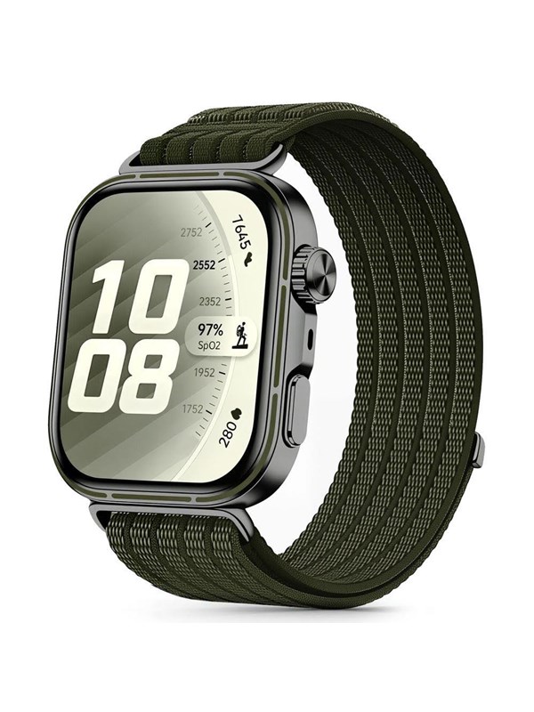 Tech-Protect Nylon Strap on an Huawei Watch Fit 3  4  4 Pro  5  5 Pro - Green