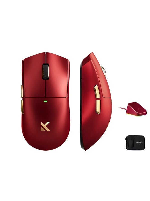 MCHOSE K7 Ultra Lightweight Wireless (Iron Red) - Gaming Maus (Rot)